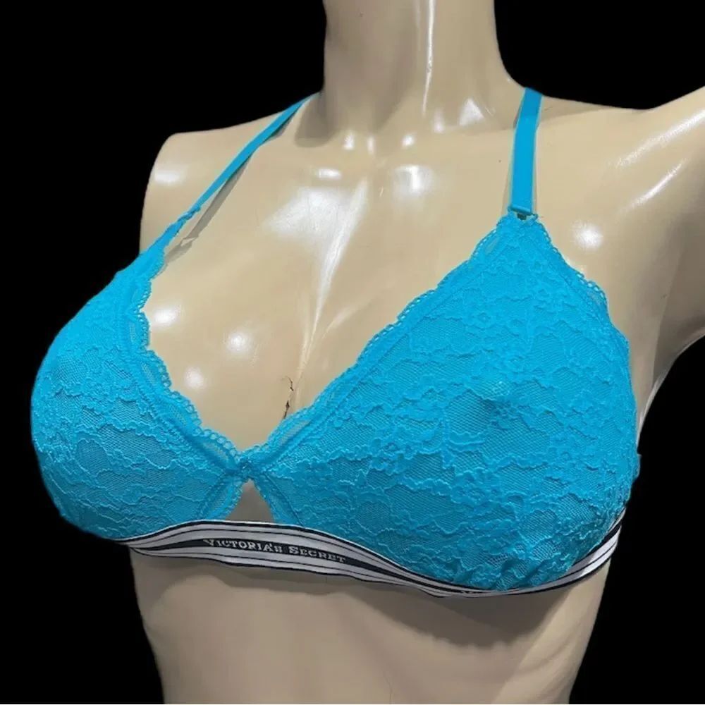 Victoria’s Secret Sexy Lace bralette bra T-back Turquoise Large